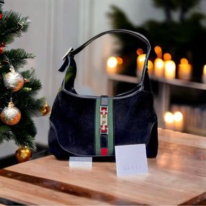** SOLD ** Gucci Black Suede Jackie Bag